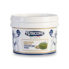 PISTACHIO MIRROR GLAZE | Rubicone | Pack: box of 7 kg. - 2 buckets of 3,5 kg. | Mirror glaze for cakes with a Pistachio flavor, 