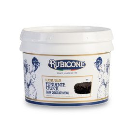 DARK CHOCOLATE CROCK GLAZE | Rubicone | Certifications: gluten free; Pack: box of 6 kg. - 2 buckets of 3 kg.; Product family: pa