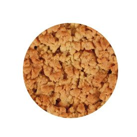 CREAMY CRUMBLE WITH SALTED CARAMEL | Rubicone | Certifications: gluten free; Pack: box of 8 kg. - 2 buckets of 4 kg.; Product fa