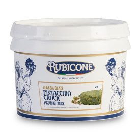 GLASSA PISTACCHIO CROCK | Rubicone | Confezione: scatola 7 kg. - 2 secchielli da 3,5 kg.; Tipo di prodotto: pasticceria | Glassa