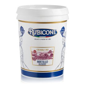 DRY CRUMBLE BLUEBERRY | Rubicone | Certifications: gluten free; Pack: box of 8 kg. - 2 buckets of 4 kg.; Product family: crumble