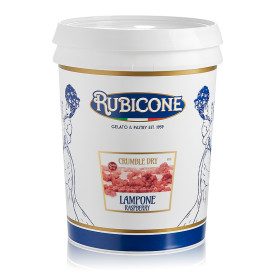 DRY CRUMBLE RASPBERRY | Rubicone | Certifications: gluten free; Pack: box of 8 kg. - 2 buckets of 4 kg.; Product family: crumble