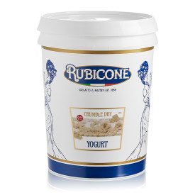 DRY CRUMBLE YOGURT | Rubicone | Certifications: gluten free; Pack: box of 8 kg. - 2 buckets of 4 kg.; Product family: crumble | 