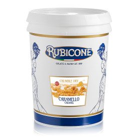 DRY CRUMBLE CARAMEL | Rubicone | Certifications: gluten free; Pack: box of 8 kg. - 2 buckets of 4 kg.; Product family: crumble |