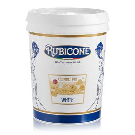 CRUMBLE DRY CHOCO WHITE | Rubicone | Certificazioni: senza glutine; Confezione: scatola 8 kg. - 2 secchielli da 4 kg.; Tipo di p