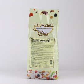 BASE MOUSSE VEGAN | Leagel | Certificazioni: senza glutine, vegan; Confezione: busta da 2,4 kg.; Tipo di prodotto: pasticceria |