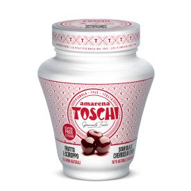 SOUR CHERRY 16/18 - ANPHORETTE 510 Gr. | Toschi Vignola | Certifications: vegan; Pack: 1 anphorette of 510 gr.; Product family: 