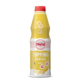 TOPPING BANANA | Toschi Vignola | Certifications: gluten free; Pack: box of 6 kg. -6 bottles of 1 kg.; Product family: toppings 