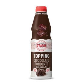 TOPPING CIOCCOLATO FONDENTE | Toschi Vignola | Certificazioni: senza glutine; Confezione: scatola da 5,4 kg. - 6 flaconi da 0,9 