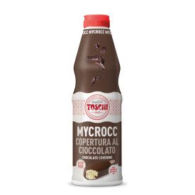 TOPPING MYCROCC CIOCCOLATO 900 G | Toschi Vignola | Certificazioni: senza glutine; Confezione: scatola da 5,4 kg. - 6 flaconi da