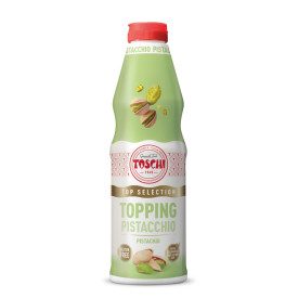 TOPPING PISTACCHIO TOP SELECTION | Toschi | Certificazioni: senza glutine; Confezione: scatola da 5,4 kg. - 6 flaconi da 0,9 kg.