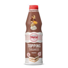 TOPPING TIRAMISÙ | Toschi Vignola | Certifications: gluten free; Pack: box of 6 kg. -6 bottles of 1 kg.; Product family: topping