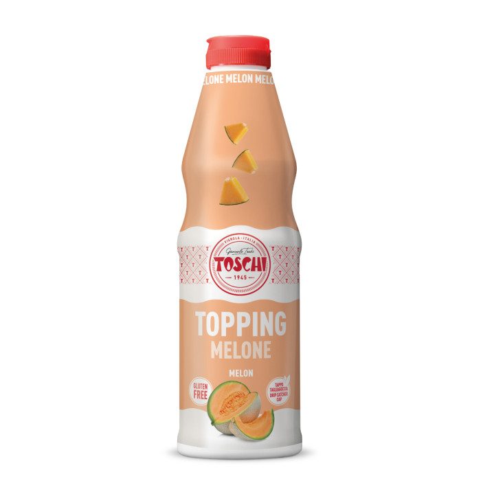 TOPPING MELONE | Toschi | Confezione: scatola da 5,4 kg. - 6 flaconi da 0,9 kg.; Tipo di prodotto: topping | Topping al melone a TOPPING MELONE | Toschi | Confezione: scatola da 5,4 kg. - 6 flaconi da 0,9 kg.; Tipo di prodotto: topping | Topping al melone a