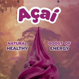 SOFT ACAI BASE | Rubicone | Pack: bags of 1,5 kg.; Product family: soft serve and frozen yogurt | Base Soft Açaí: perfect for a 