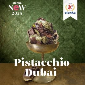 PISTACHIO DUBAI RIPPLE CREAM 5 KG - ELENKA | Elenka | Pack: bucket of 5 kg; Product family: cream ripples | Dubai Pistachio vari