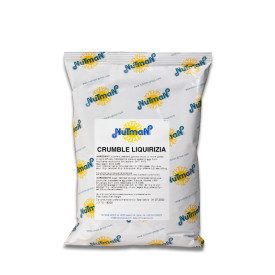 LIQUORICE CRUMBLE NUTMAN 1 KG. | Nutman | Certifications: gluten free; Pack: bags of 1 kg.; Product family: crumble | Gluten-fre