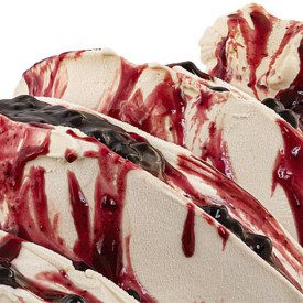 RED CURRANT VARIEGATE 7RIBES | Pack: bucket of 3 kg.; Product family: fruit ripples | Red currant-flavored ripple, with pieces o