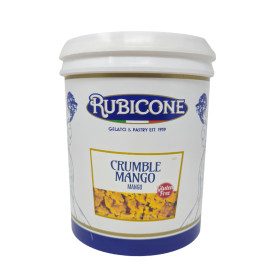 CREAMY MANGO CRUMBLE | Rubicone | Certifications: gluten free; Pack: box of 8 kg. - 2 buckets of 4 kg.; Product family: crumble 