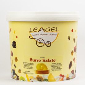 SALTED BUTTER RIPPLING SAUCE 3,5 KG - LEAGEL | Leagel | Pack: bucket of 3,5 kg.; Product family: cream ripples | Variegato burro