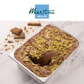 BRUNELLA CROK PISTACHIO DUBAI CREMINO - MARTINI GELATO | Martini Gelato | Pack: bucket of 5 kg.; Product family: cream ripples |