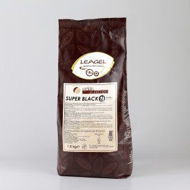 BASE CIOCCOLATO BOX SUPER BLACK | Leagel | Certificazioni: senza glutine, senza lattosio, vegan; Confezione: buste da 1,6 kg. | 