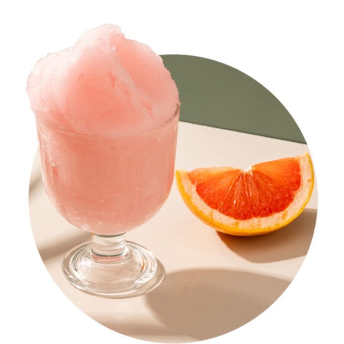 PINK GRAPEFRUIT AND BERGAMOT - FRUITY & VEGGY SLUSH GRANITA | Leagel | Certifications: gluten free, vegan; Product family: ice c PINK GRAPEFRUIT AND BERGAMOT - FRUITY & VEGGY SLUSH GRANITA | Leagel | Certifications: gluten free, vegan; Product family: ice c