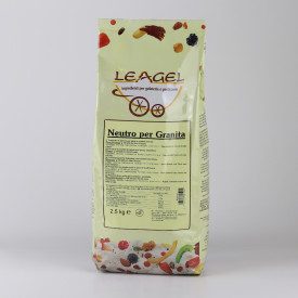 BASE NEUTRO PER GRANITA (IN POLVERE) | Leagel | Certificazioni: senza glutine; Confezione: busta da 2,5 kg.; Tipo di prodotto: t
