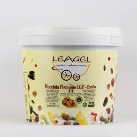 PIEDMONT HAZELNUT PASTE PGI CORYLUS - LEAGEL | Leagel | Certifications: igp, gluten free, vegan; Pack: bucket of 5 kg.; Product 