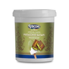 COPERTURA PISTACCHIO KATAIFI 4 X 1,5 KG. - DUBAI CHOCOLATE RUBICONE | Rubicone | Confezione: scatola da 6 kg. - 4 secchielli da 