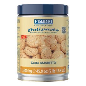 DELIPASTE AMARETTO FABBRI - 1,3 KG | Fabbri | Certificazioni: senza glutine; Confezione: barattolo da 1,3 kg; Tipo di prodotto: 