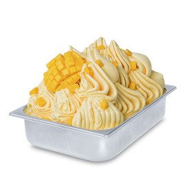 MANGO ALPHONSO PASTE F129 | Certifications: halal, kosher, gluten free, diary free, vegan; Pack: box of 6 kg.-2 buckets of 3 kg.