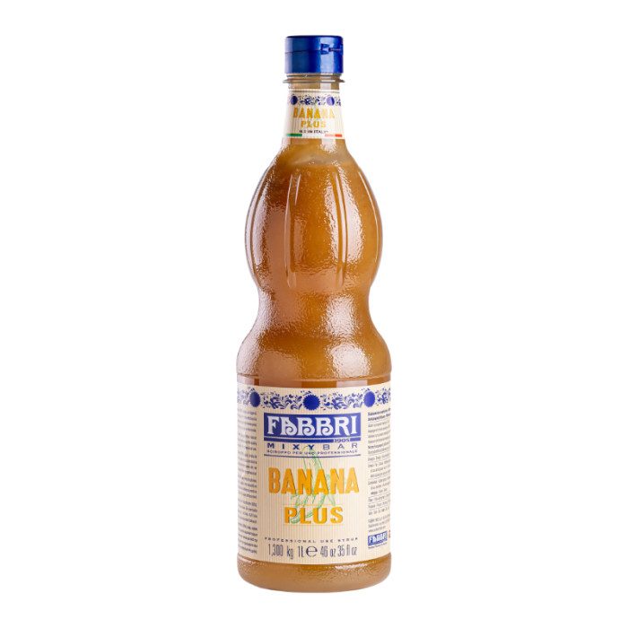 MIXYBAR BANANA PLUS SYRUP 1 L - FABBRI | Fabbri | Certifications: gluten free; Pack: bottle of 1 l.; Product family: syrups | Mi MIXYBAR BANANA PLUS SYRUP 1 L - FABBRI | Fabbri | Certifications: gluten free; Pack: bottle of 1 l.; Product family: syrups | Mi