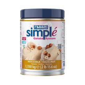 SIMPLÉ COMPLETE GELATO BASE HAZELNUT 1.35 KG - FABBRI | Fabbri | Certifications: gluten free, diary free; Pack: jar of 1,35 kg.;