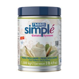 SIMPLÉ BASE GELATO COMPLETA PERA WILLIAMS 1,5 KG - FABBRI | Fabbri | Certificazioni: kosher, senza glutine; Confezione: barattol