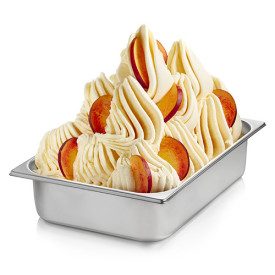 PEACH PASTE F238 | Certifications: halal, kosher, gluten free, diary free, vegan; Pack: box of 6 kg.-2 buckets of 3 kg.; Product
