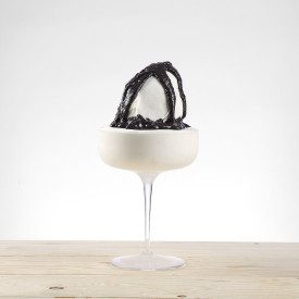 ARABESCHI MONTE NERO PREGEL 3 KG. - VARIEGATO BISCOTTO NERO PER GELATO | PreGel | Certificazioni: halal, vegan; Confezione: secc