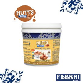 CREMA SPALMABILE NUTTY CARAMELLO BURRO SALATO 4,2 KG - FABBRI | Fabbri | Certificazioni: senza glutine; Confezione: secchiello d