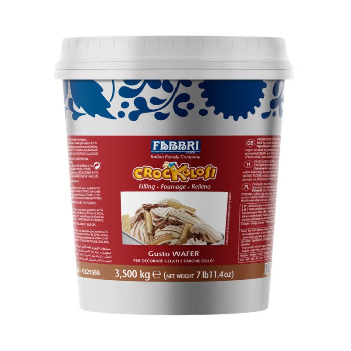 VARIEGATO CROCKOLOSI WAFER 3,5 KG - FABBRI | Fabbri | Confezione: secchiello da 3,8 kg.; Tipo di prodotto: variegati creme e cre VARIEGATO CROCKOLOSI WAFER 3,5 KG - FABBRI | Fabbri | Confezione: secchiello da 3,8 kg.; Tipo di prodotto: variegati creme e cre