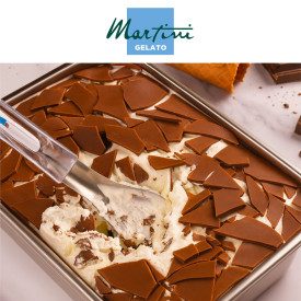 MILK STRACCIATELLA COATING - MARTINI LINEA GELATO | Martini Gelato | Certifications: gluten free, hydrogenated fat free; Pack: b