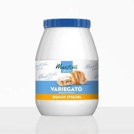 MR. STRUDEL RIPPLE CREAM - MARTINI LINEA GELATO | Martini Gelato | Pack: bucket of 3 kg. | Signor Strudel ripple cream, a riot o