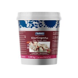 VARIEGATO RASPBERRY 4.5 KG - FABBRI | Fabbri | Pack: bucket of 4,5 kg. | Variegato Raspberry Fabbri 1905 is a thick and creamy r