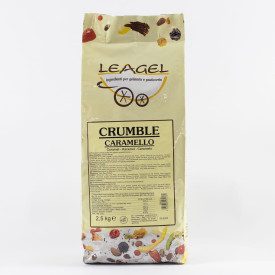 CARAMEL CRUMBLE FOR ICE CREAM 2.5 KG. - GLUTEN FREE - LEAGEL | Leagel | Certifications: gluten free; Pack: bag of 2,5 kg.; Produ
