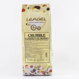 CRUMBLE CLASSICO PER GELATO AL BURRO 2,5 KG. - SENZA GLUTINE - LEAGEL | Leagel | Certificazioni: senza glutine; Confezione: bust