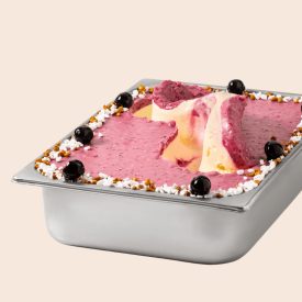 SOUR CHERRY CRUNCH VARIEGATE 5 KG. - CREAMS AND VARIEGATES LEAGEL | Leagel | Pack: bucket of 5 kg.; Product family: cream ripple