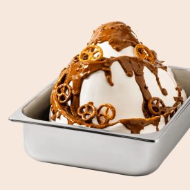 VARIEGATO CARAMEL AND BREZEL 5 KG. - CREMINI E VARIEGATI LEAGEL | Leagel | Certificazioni: vegan; Confezione: secchiello da 5 kg