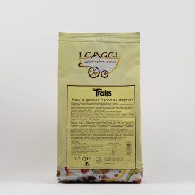 EASY MILK CREAM AND RASPBERRY 1.2 KG. - GELATO BASE LEAGEL | Leagel | Pack: bag of 1,2 kg.; Product family: ice cream bases | Re