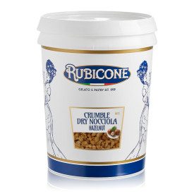 DRY HAZELNUT CRUMBLE 6 KG. - RUBICONE | Rubicone | Pack: box of 6 kg. - 2 buckets of 3 kg.; Product family: crumble | Hazelnut c