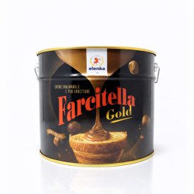 FARCITELLA GOLD 8 KG CHOCOLATE CREAM FOR FILLING ELENKA | Elenka | Pack: tin of 8 kg.; Product family: filling creams and jams |