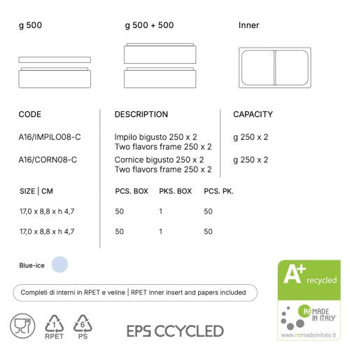 ADDITIONAL FRAME IMPILO 2 FLAVORS BLUE ICE - CCYCLED | Domogel | box of ...