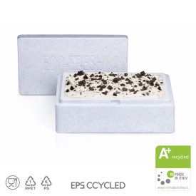 IMPILO MONOGUSTO BLUE ICE - VASCHETTA GELATO CON COPERCHIO CCYCLED | Domogel | Confezione: scatola da 50 pz.; Tipo di prodotto: 